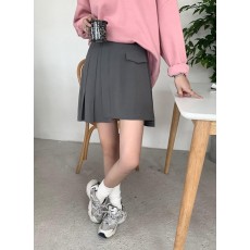 플리치 언발란스 미니 스커트