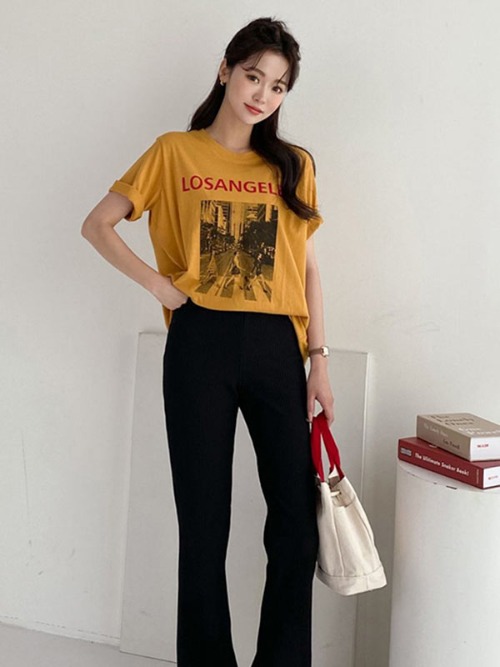 애비로드 프린팅 반팔 티셔츠