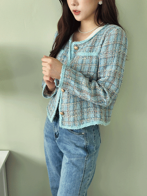 루안나 트위드 자켓