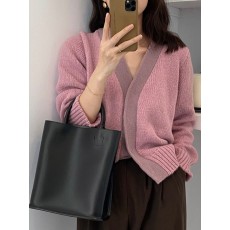 토미 배색 라인 가디건