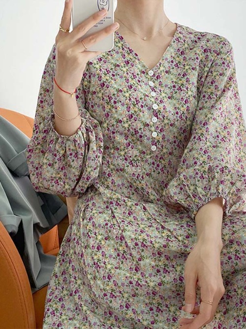 카렌 플라워 미니 원피스