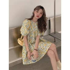 네퓨스 플로럴 미니 원피스