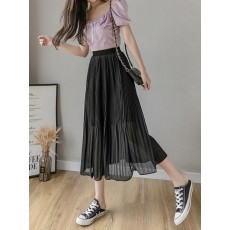 에이미 플리츠 롱 스커트