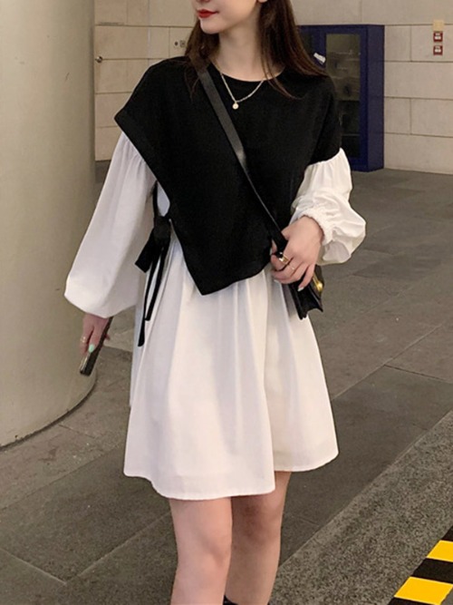 포네 레이어드 롱 셔츠