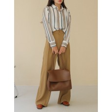 더파인 밴딩 핀턱 슬랙스
