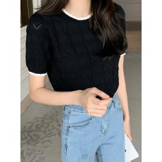 러빙유 반팔 니트