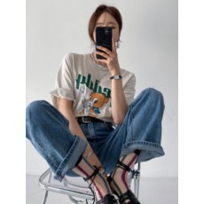 데얼즈 프린팅 반팔 티셔츠