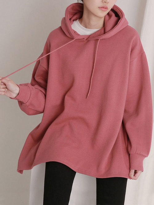 따뜻한 페이지 기모 박스 후드티
