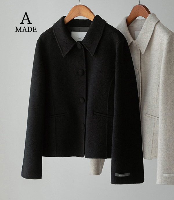 울 숏코트_모던블랙 [코트CLP81] one color_free size